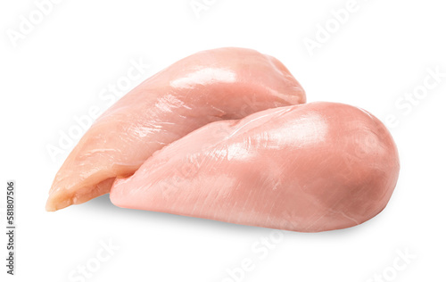 Raw chicken meat isolated on white background. transparent background photo