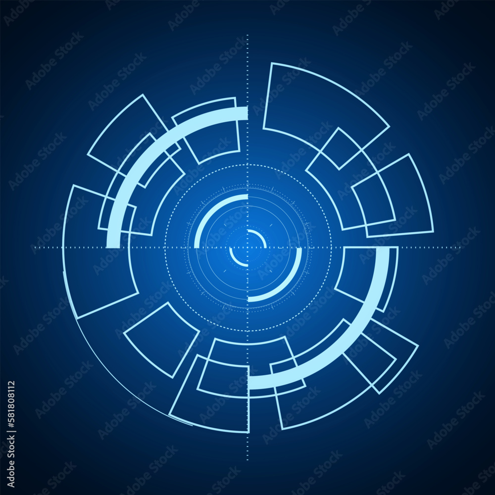 Sci fi futuristic user interface, HUD, Technology abstract background , Vector illustration.	
