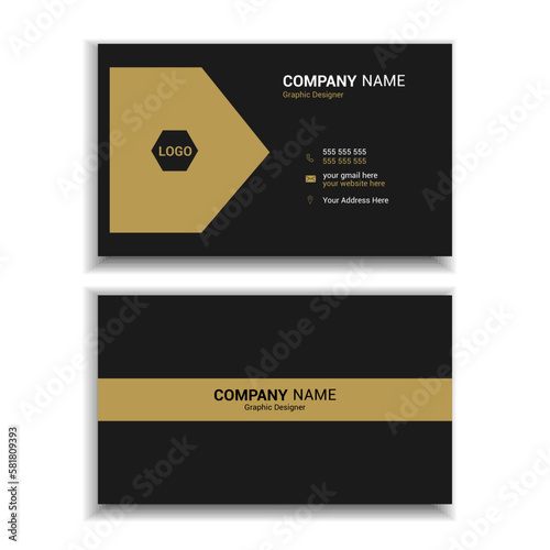 Black And Golden Business Card