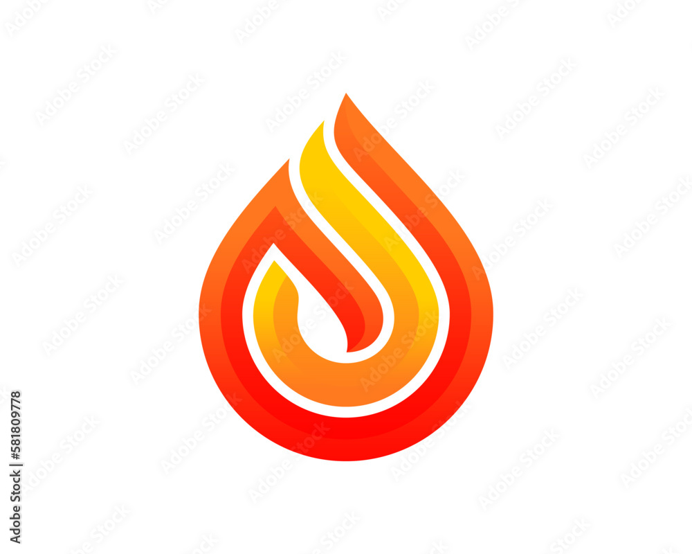 Abstract fire flame vector logo Abstract fire flame vector logo