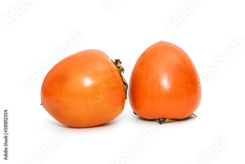 Two ripe persimmons