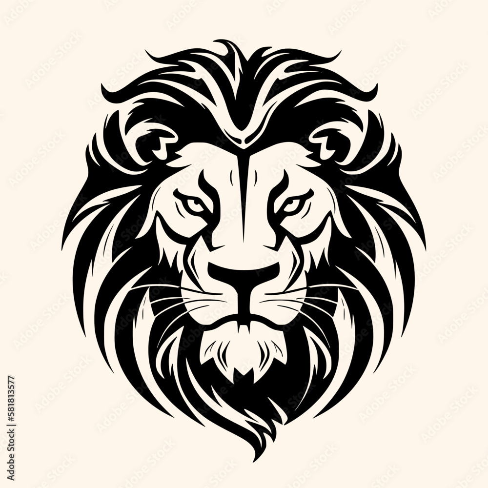 Lion head vector for logo or icon, drawing Elegant minimalist style Illustration Lion head vector for logo or icon, drawing Elegant minimalist style Illustration