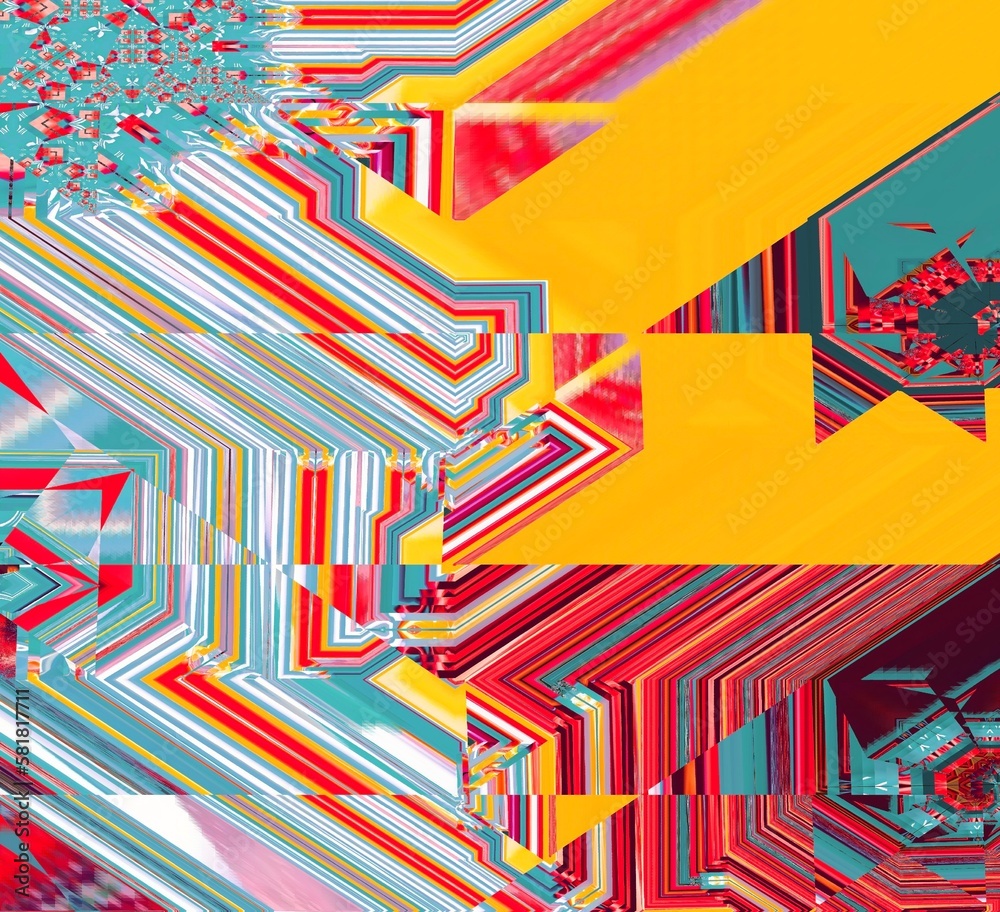 Geometric abstract background. Digital graphic artwork. Vibrant glitch texture. Artwork with deconstructed shapes and graphics elements. Creative graphic design for poster, brochure, flyer. Geometric abstract background. Digital graphic artwork. Vibrant glitch texture. Artwork with deconstructed shapes and graphics elements. Creative graphic design for poster, brochure, flyer.