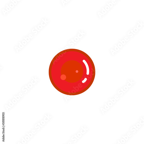 red push pin isolated