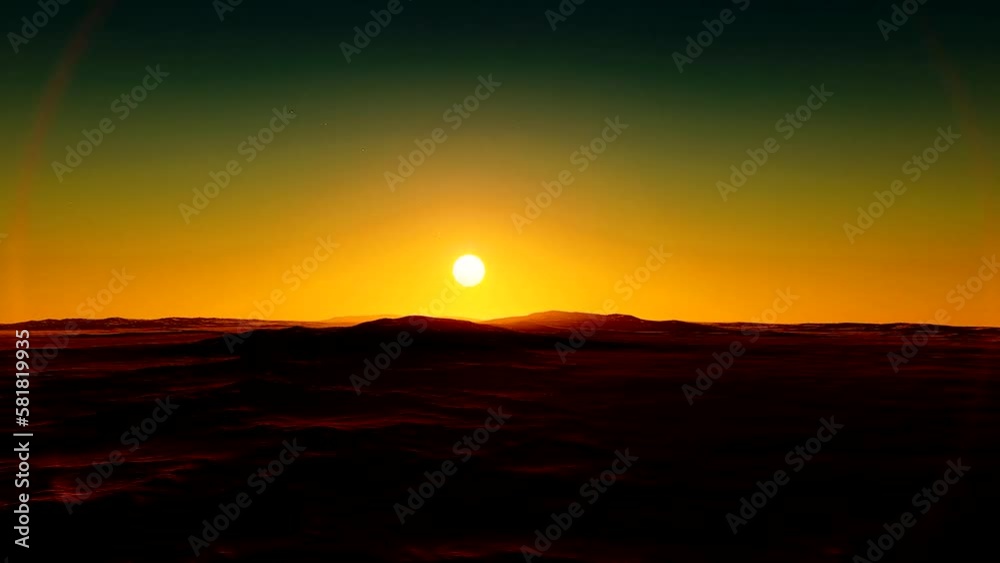 Timelapse On Alien Planet, Space Flight On Planet Surface Timelapse On Alien Planet, Space Flight On Planet Surface
