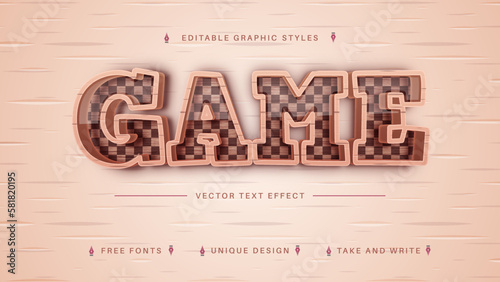 Dark Chess - Editable Text Effect, Font Style