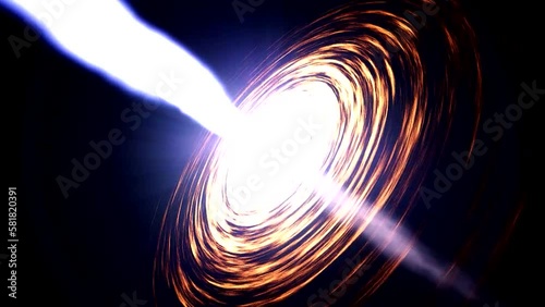 Realistic Quasar Animation, Space Flight photo