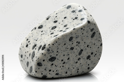 Dalmatian Stone Stone On White Background. Generative AI