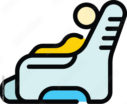 Lounge people icon. Outline lounge people vector icon for web design isolated on white background color flat