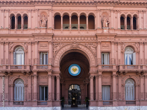 Office of the President of Argentina known as Casa Rosada in Buenos Aires in Plaza de Mayo © steheap