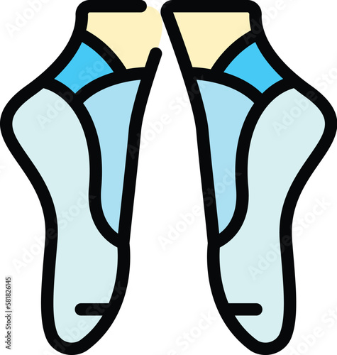 Ballet equipment icon. Outline ballet equipment vector icon for web design isolated on white background color flat