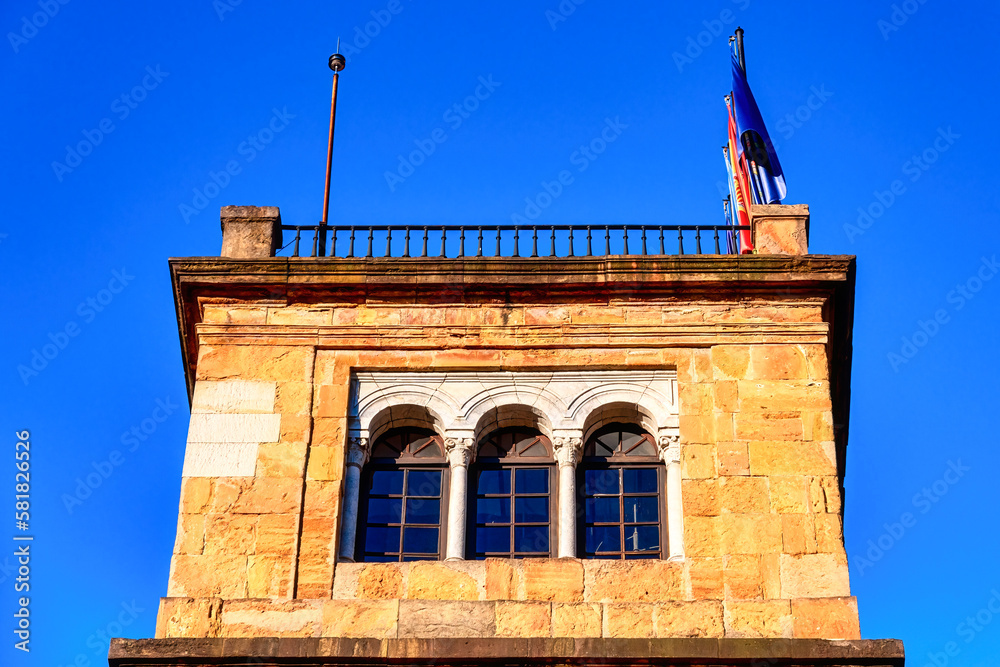 Colonial architectural features in Oviedo, Asturias, Portugal