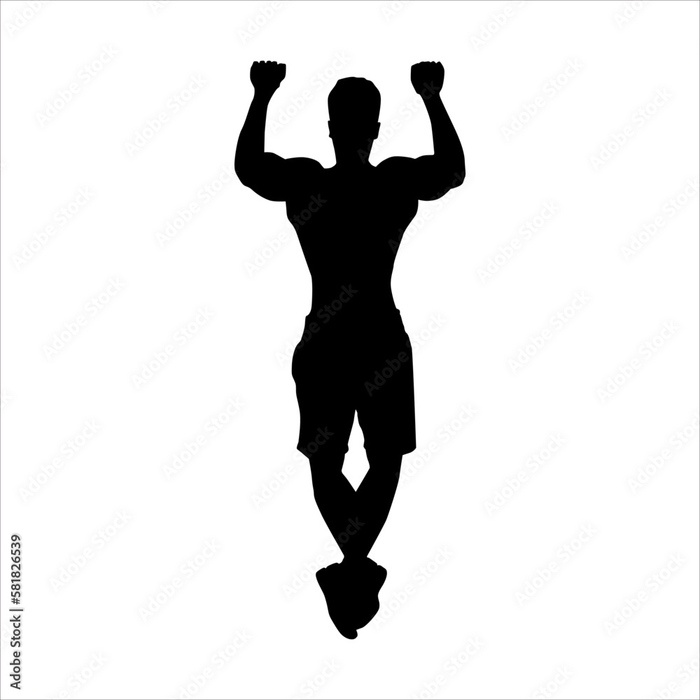 fitness man silhouette vector design