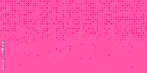 Pink Background pixels. Mosaic pattern. Mosaic color gradient. Vector illustration for your design projects. Pixel landscape color swatch. Abstract background illustration.