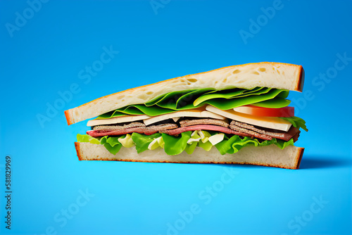 Apetite sandwich for breakfast. AI Generated