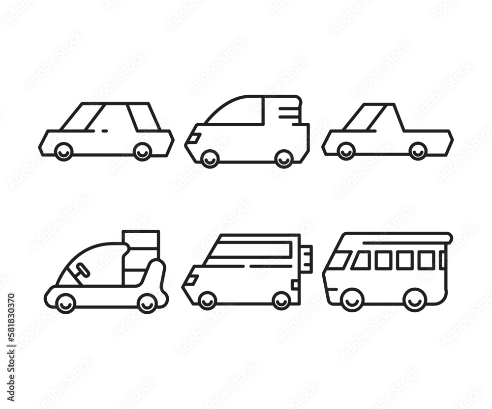 car and transportation icons set vector illustration car and transportation icons set vector illustration