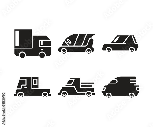 car and transportation icons set