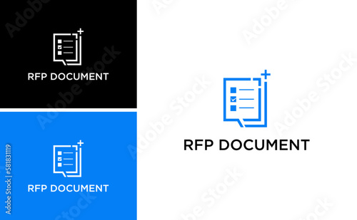 document agreement logo design.proposal management vector template