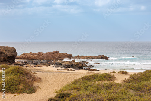 Beach Playa de Jarubio on the western island of Fuerteventura