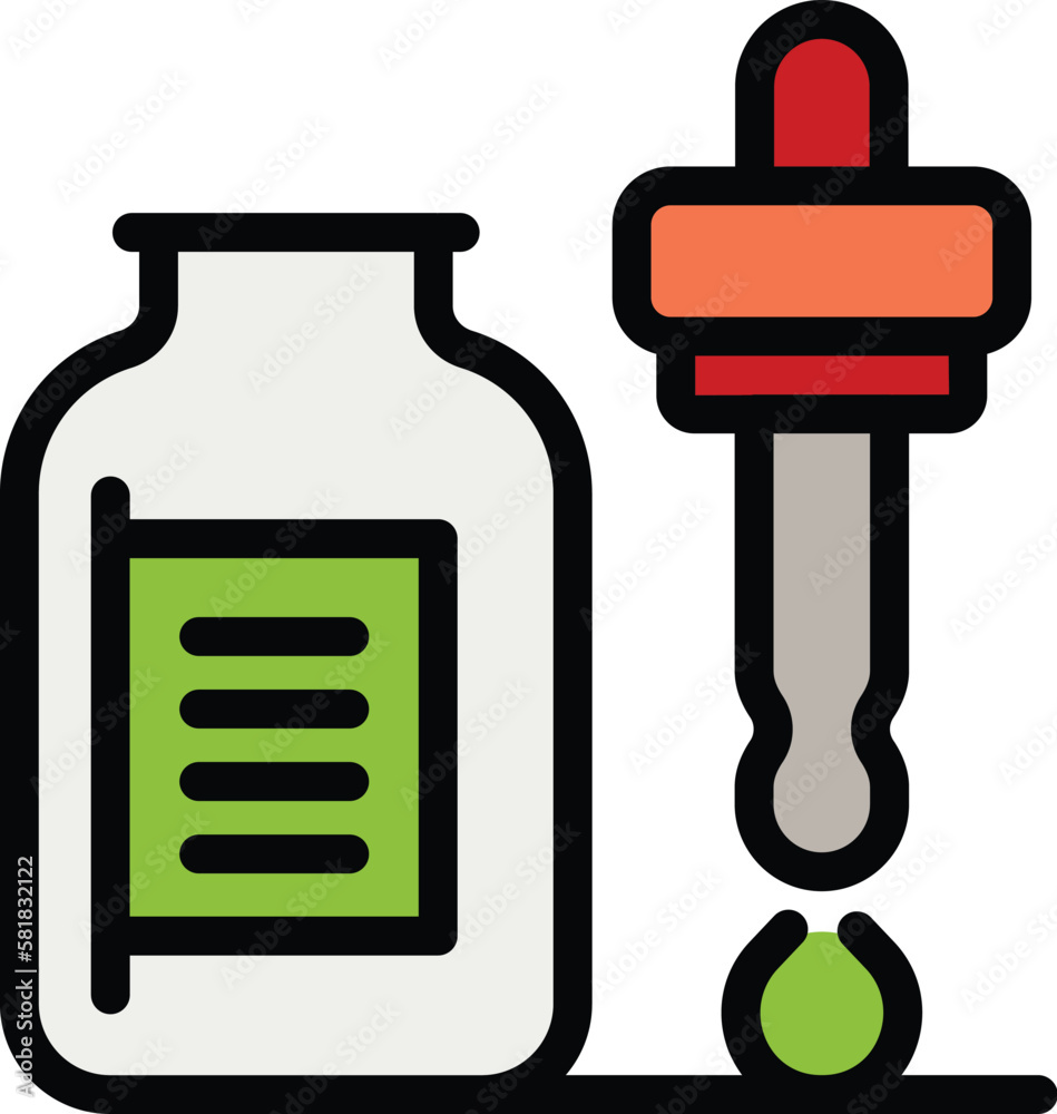 Liquid vitamin icon. Outline liquid vitamin vector icon for web design isolated on white background color flat Liquid vitamin icon. Outline liquid vitamin vector icon for web design isolated on white background color flat