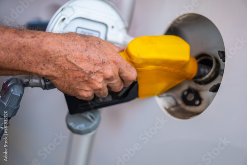 gas station in south american country photo