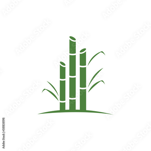 Natural Sweet Sugar Cane Plant Logo Template.