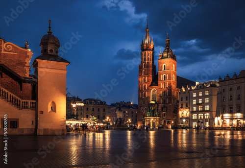 Main Market Square in Krakow, Poland