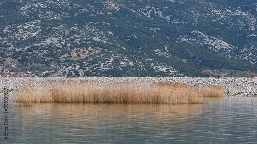 Morning view of the Lake Carla, Greece