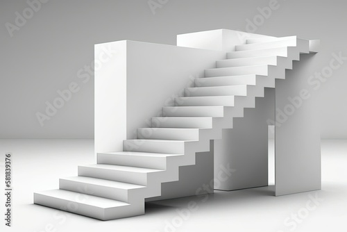 stairway 3d rendered, ai generated