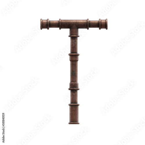 Copper Pipes 3D Alphabet or Lettering - View 1