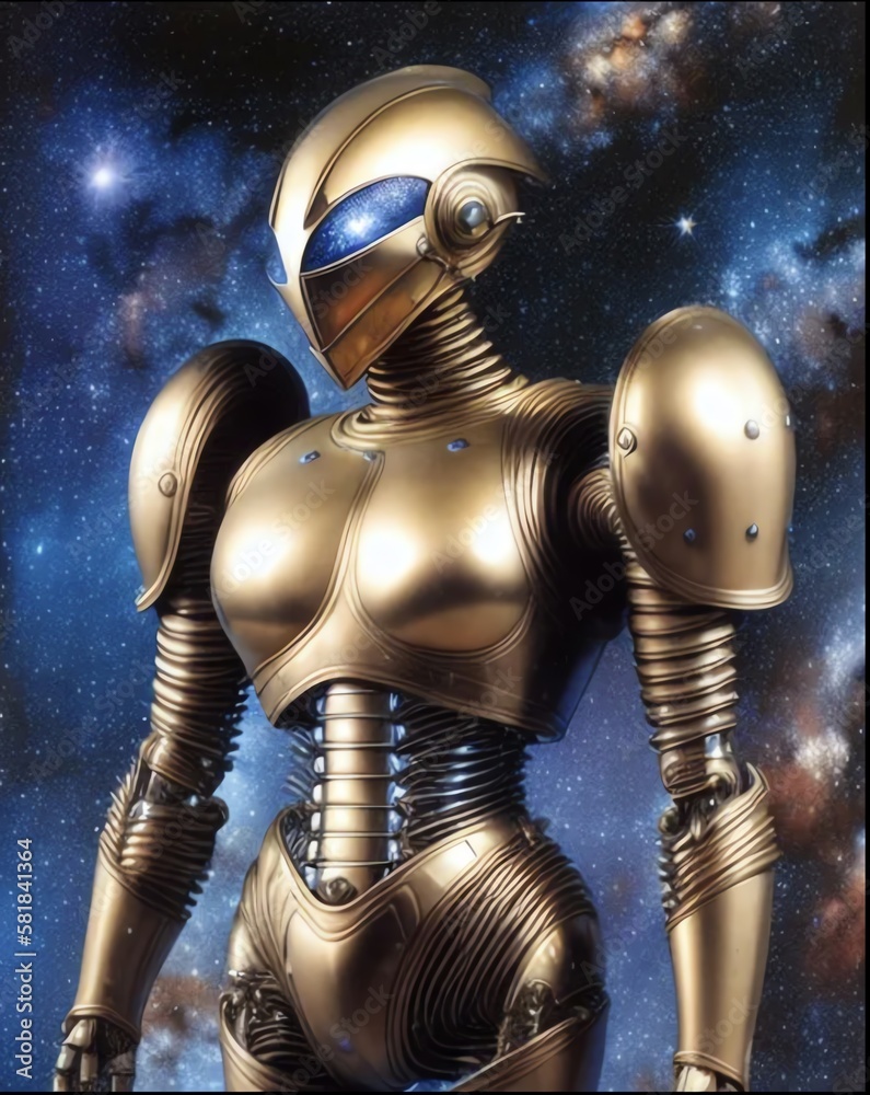 Fototapeta premium alien robot in space