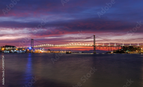 Panorâmica da ponte Hercílio Luz , Florianópolis SC 