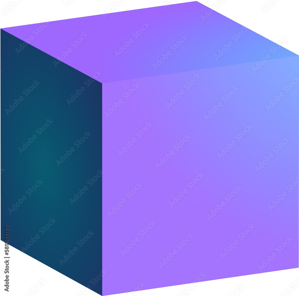 3d purple and blue gradient square 3d purple and blue gradient square