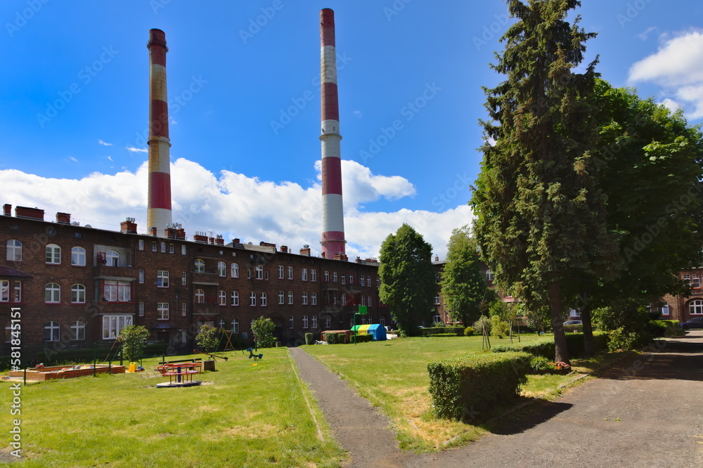 Chimneys behind the Nikiszowiec