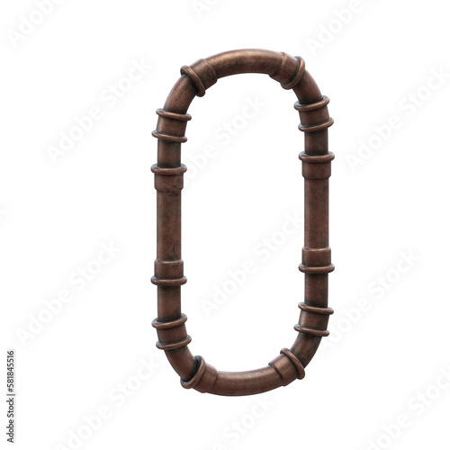 Copper Pipes 3D Alphabet or Lettering - View 2