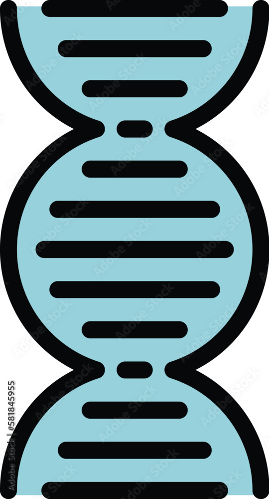 Dna system icon. Outline dna system vector icon for web design isolated ...