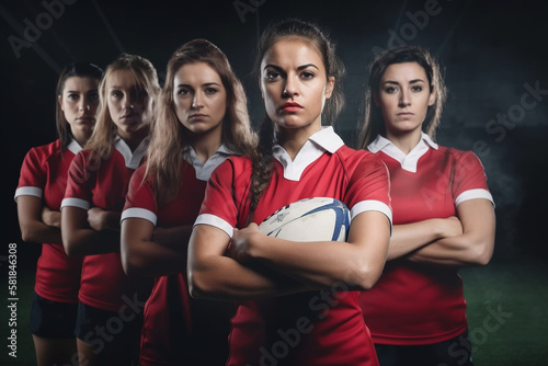 Generative ai female rugby team