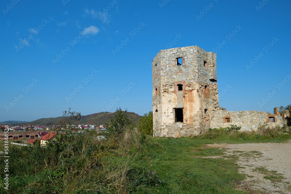 Pniv Castle - medieval historical object, Ivano-Frankivsk region, Ukraine