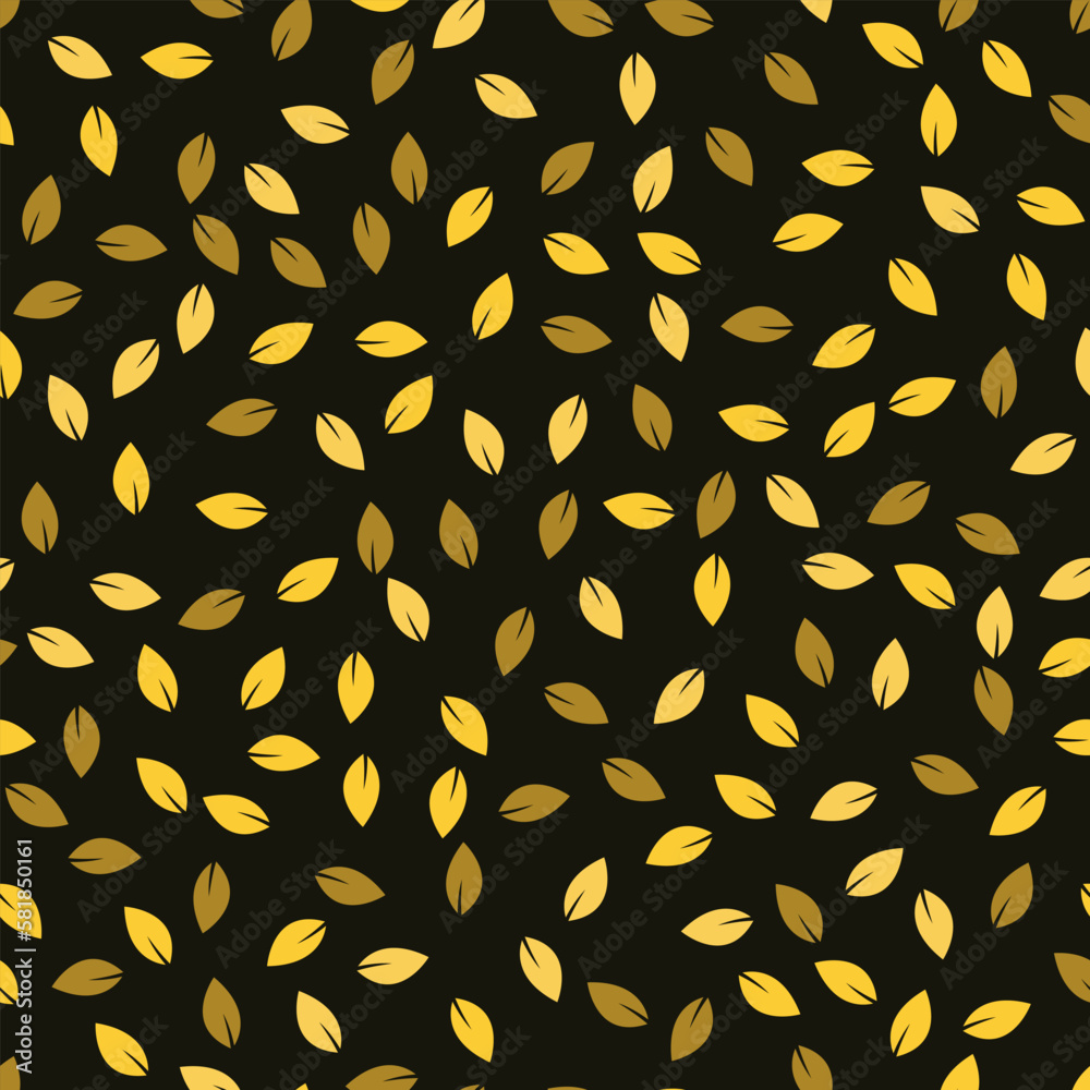 Seamless pattern with acorns and autumn oak leaves.
