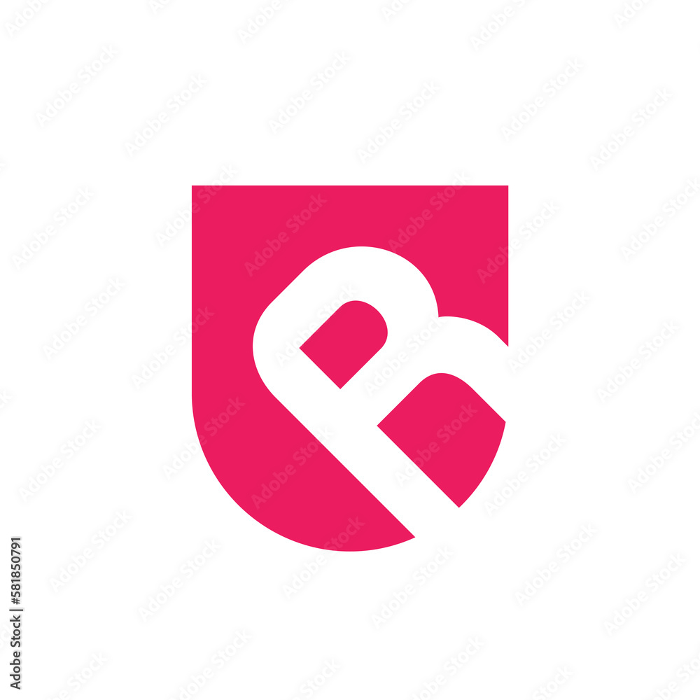 Initial letter R logo design template elements
