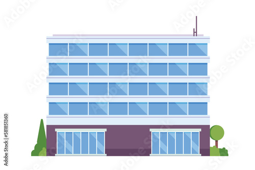 Office buildings for city illustration flat design style