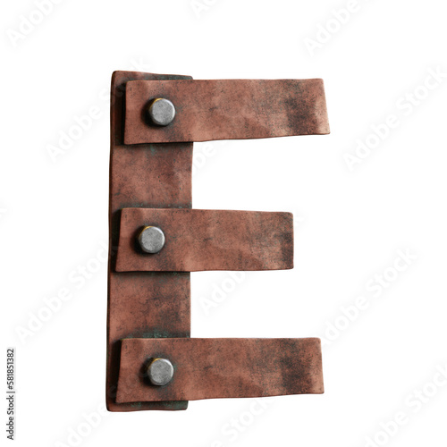 Copper Planks 3D Alphabet or Lettering - View 1