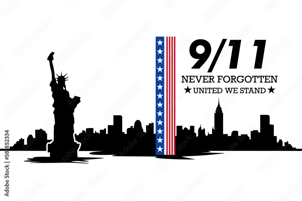 911 patriot day background patriot day september vector image. Never forget 9 -11 patriot day americna flag vector illustration
