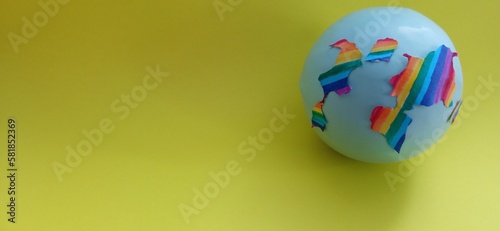 Obraz na płótnie Map LGBT w salonie