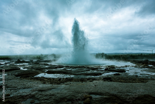 Geysir in Iceland, geo thermal area, the great geysir, most visited places in Iceland, travel the world © Dominik