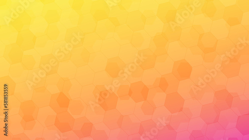Abstract Background Wallpaper with bright warm colors and hexagonal pattern
