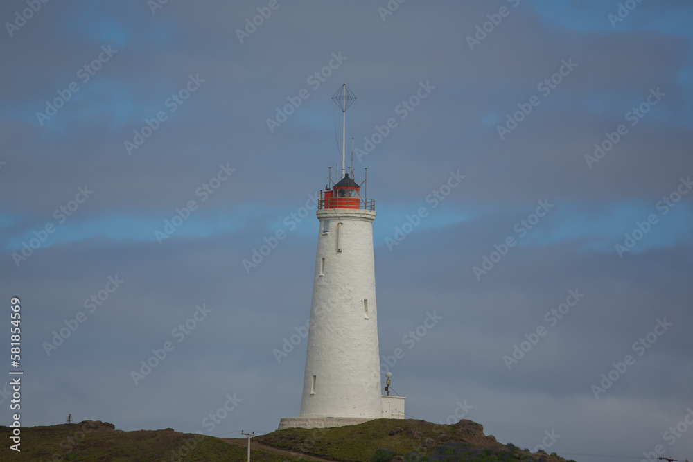 Lighthouse in Iceland on west coast 