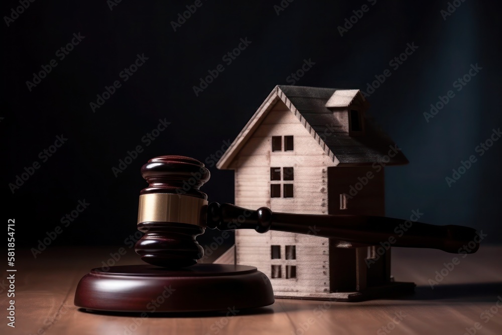 Real Estate concept judge gavel, generative ai