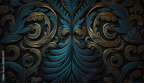 decorative floral pattern background ai generated