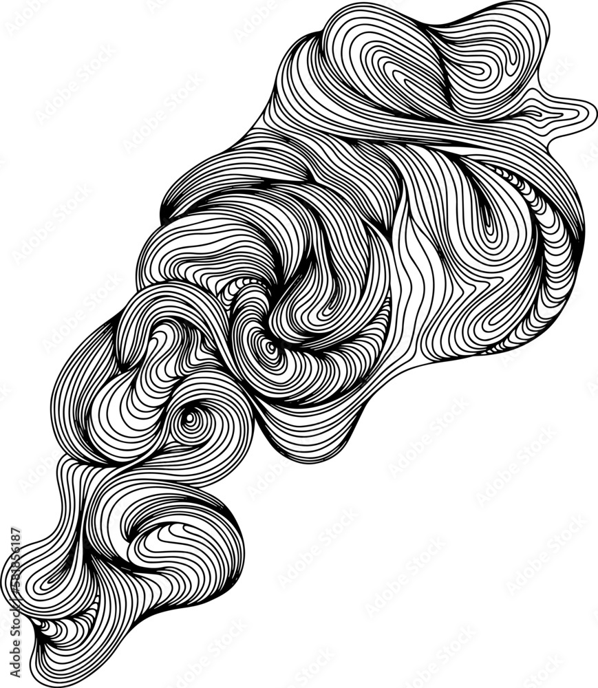 Abstract shape. Hand drawn illustration. Ink painting style composition. Abstract shape. Hand drawn illustration. Ink painting style composition.